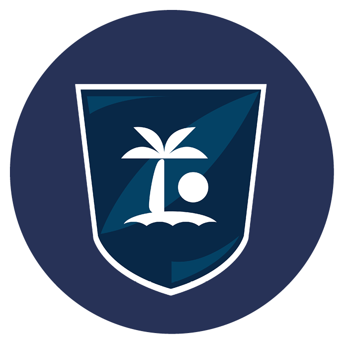 Schild mit einer Palme